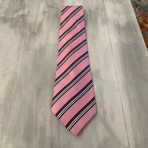 Giorgio Armani pink stripe tie